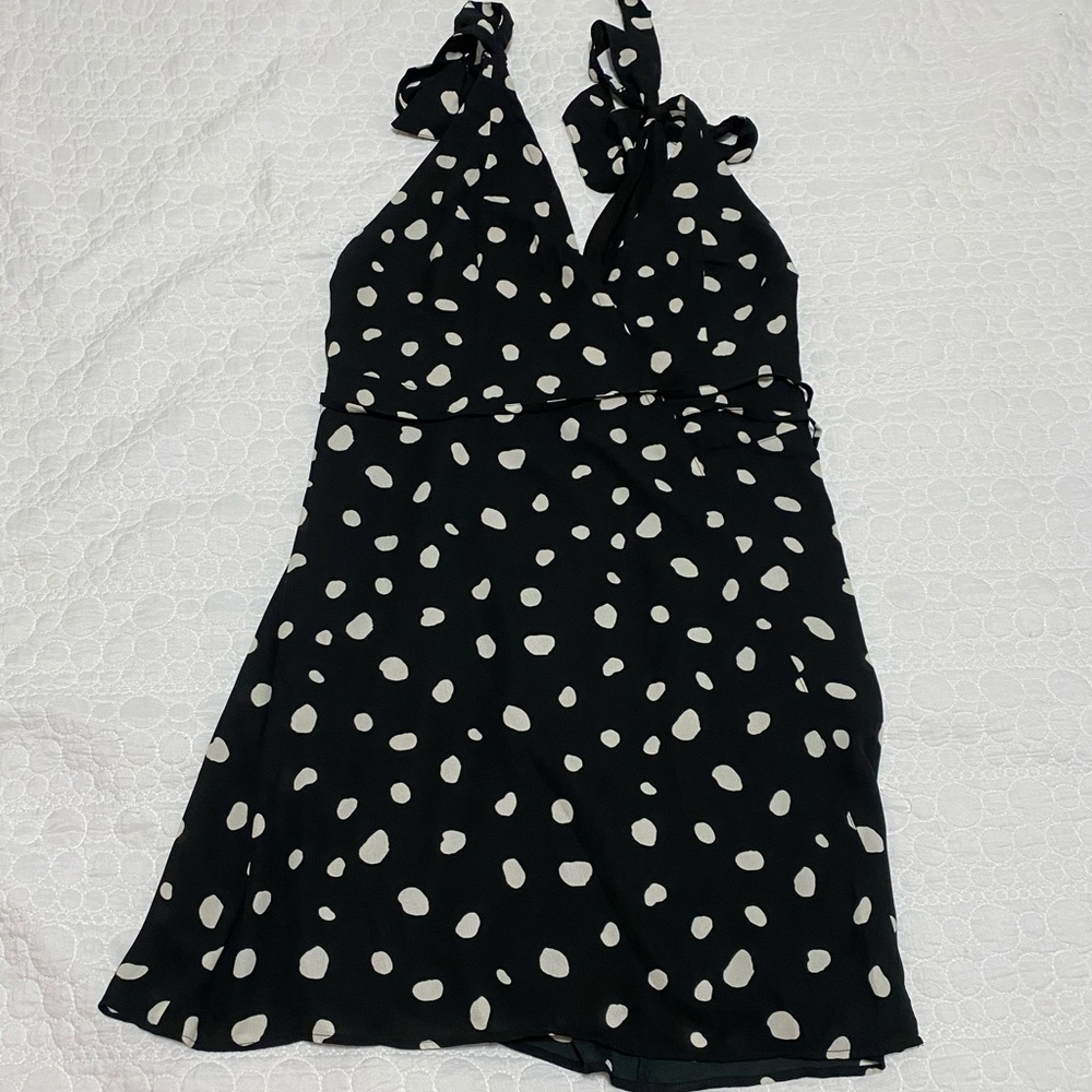 Black Abercrombie & Fitch Polka Dot Mini Dress